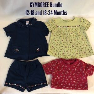 Gymboree Bundle 12-18 & 18-24 Mo Top Onesie Shorts